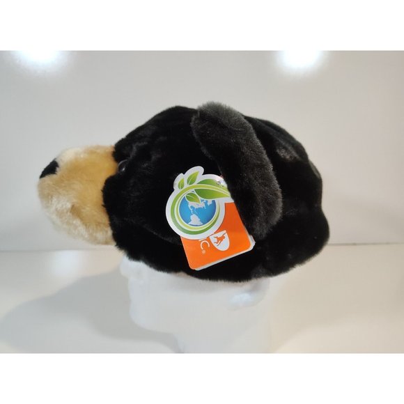 Wild Republic Plush Black Bear Hat Elastic Strap Youth O/S Adult Small NWT - Picture 2 of 7